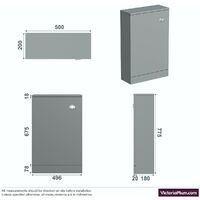 Clarity satin grey back to wall toilet unit 500mm