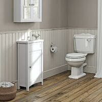 The Bath Co. Camberley white cloakroom unit suite with traditional close coupled toilet