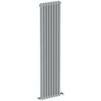 The Heating Co. Santa Fe stone grey vertical double column radiator 1500 x 380