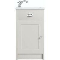 Orchard Dulwich stone ivory cloakroom floorstanding vanity and basin 460mm