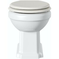 Orchard Dulwich back to wall toilet with ivory wooden seat