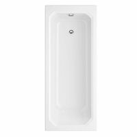 Orchard Dulwich matt white bathroom suite with straight bath 1700 x 700mm