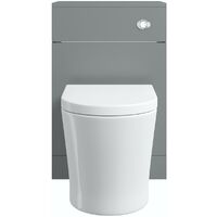 Orchard Elsdon stone grey back to wall unit and contemporary toilet with soft close seat