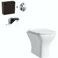Orchard Derwent square compact back to wall toilet with soft close seat and concealed cistern