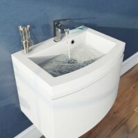 Mode Harrison white furniture package with wall hung vanity unit 600mm