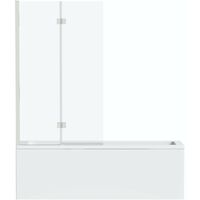 Mode straight shower bath with 8mm hinged panel shower screen 1700 x 700