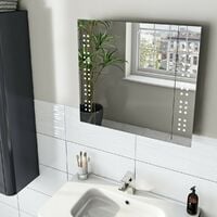 Mode Fuller LED illuminated mirror cabinet 600 x 650mm with demister & charging socket