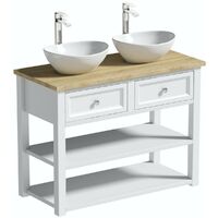 The Bath Co. Marlow 1040mm double washstand with countertop basins