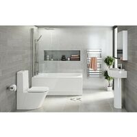 Mode Tate bathroom suite with straight bath, shower and taps 1600 x 700
