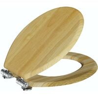 The Bath Co. traditional solid oak soft close top fixing wooden toilet seat