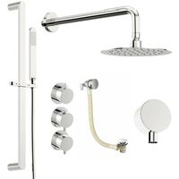 Mode Hardy thermostatic shower valve with complete wall shower bath set 300mm