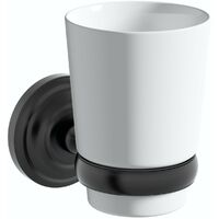 Accents 1805 black tumbler and holder - Black