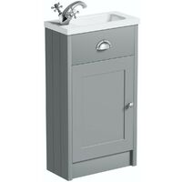 Orchard Dulwich stone grey cloakroom unit with traditional close coupled toilet
