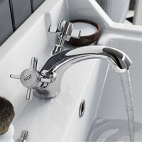 The Bath Co. Camberley white floorstanding vanity unit and ceramic basin 600mm with tap