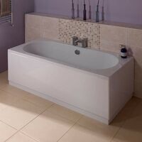 Orchard White wooden straight bath end panel 700mm
