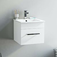 Orchard Derwent white cloakroom suite with round close coupled toilet
