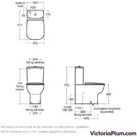 Ideal Standard Studio Echo close coupled toilet with soft close seat - 6/4 litre flush