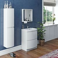 Mode Harrison white furniture package with floorstanding vanity drawer unit 600mm