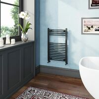 The Heating Co. Phoenix anthracite grey heated towel rail 1200 x 490