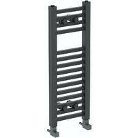 The Heating Co. Santiago anthracite grey heated towel rail 1200 x 490