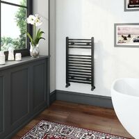 The Heating Co. Santiago anthracite grey heated towel rail 1200 x 490