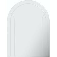 Accents bevelled edge arched mirror with etching 60 x 45cm