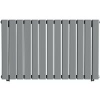 The Heating Co. Bonaire anthracite grey double horizontal flat panel radiator 600 x 608