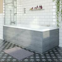 Orchard Lea concrete straight bath panel pack 1800 x 750 - Grey