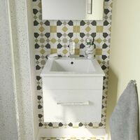 Orchard Derwent white cloakroom suite with square close coupled toilet - White