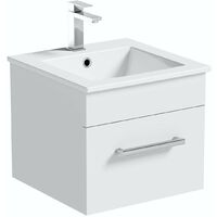 Orchard Derwent white cloakroom suite with square close coupled toilet - White