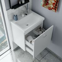 Ideal Standard Concept Space white wall hung vanity unit and basin 500mm - White
