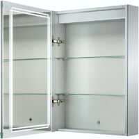 Mode Buxton diffused LED illuminated mirror cabinet 700 x 500mm with demister & charging socket
