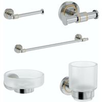 Accents premium traditional 5 piece solid brass main bathroom accessory set