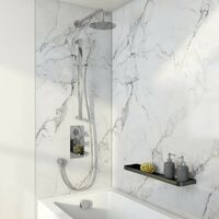 Mode Tate thermostatic mixer shower with wall shower, slider rail and bath filler 200mm shower head