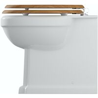 Orchard Dulwich back to wall toilet with MDF oak soft close seat
