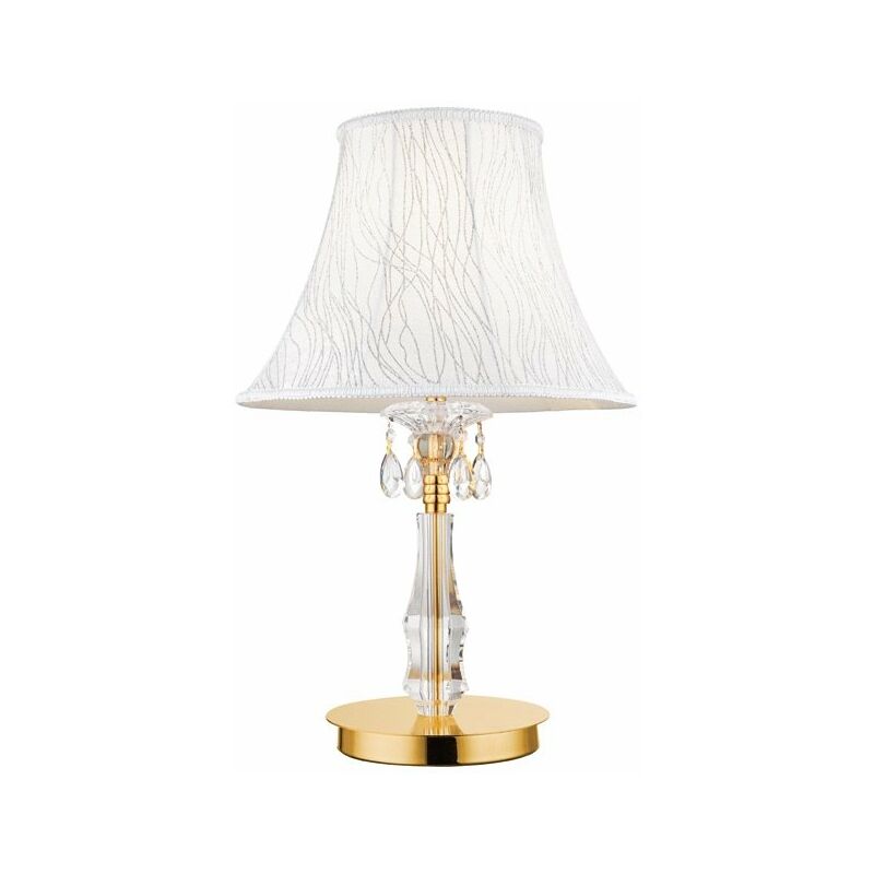 Lampada da tavolo oro con cristalli 14 watt E27