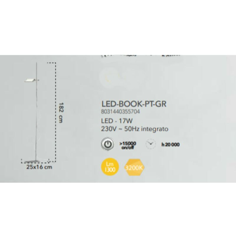 Piantana Led Book Oro 17w 1300lm 3200k - Luce Ambiente e Design - Acquista  su Ventis.