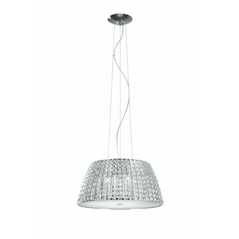 Lampadario a sospensione cromato con cristalli 42 watt G9