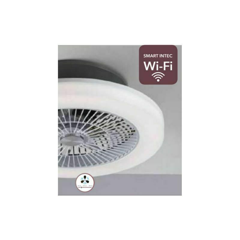 VENTILATORE CON LAMPADA LED FOEHN BIANCA 40W 3600LM CCT WIFI CON TELECOMANDO