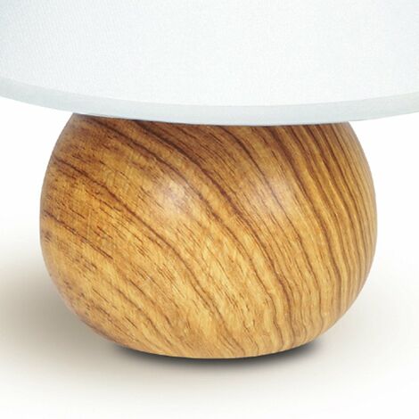 Lampada da tavolo con fusto in legno di rovere 40 watt E14
