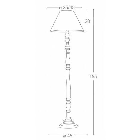 Lampada da terra Piantana Legno elegante 60 watt E27