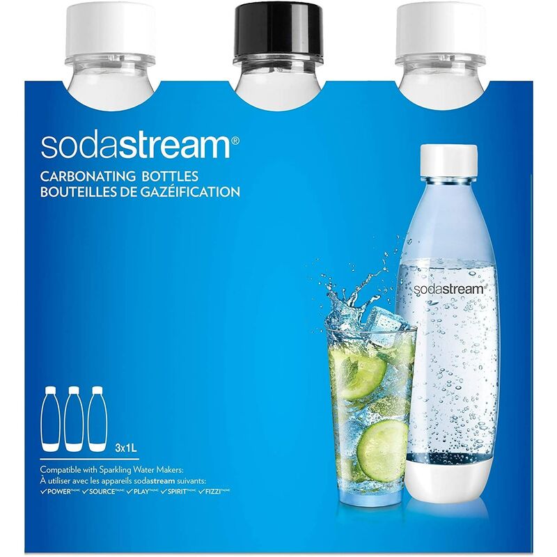 SodaStream - Bottiglia in PET da 1 litro di alta qualità con base