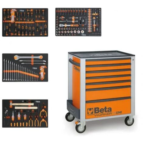 Beta Cassettiera BW C24S Mobile Con Sette Cassetti e Assortimento Di 235 utensili