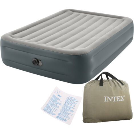 Intex 64126 Materasso Matrimoniale Dura-Beam Gonfiabile con Pompa 152x203x46 cm