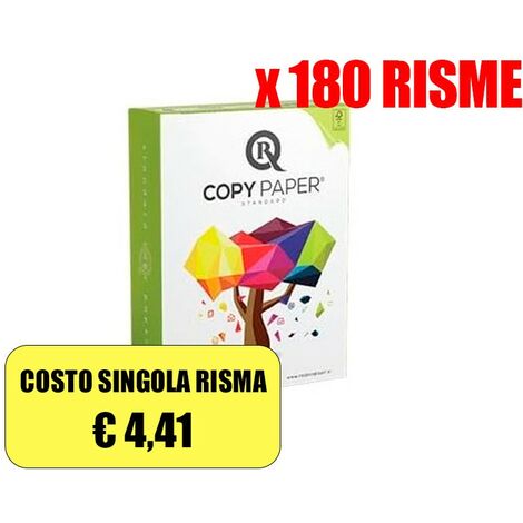 180 Risme - Carta per Fotocopie e Stampanti Formato A4 80gsm Risma da 500  Fogli