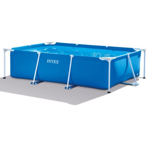 Intex 28272NP - Piscina Fuori Terra Rectangular Frame Rettangolare, 3834 L, Acciaio e PVC, Blu, 300x200x75 cm (1/10)