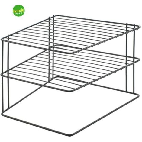 Mensola angolare Metaltex 2 piani cm25 x 25 nero matto