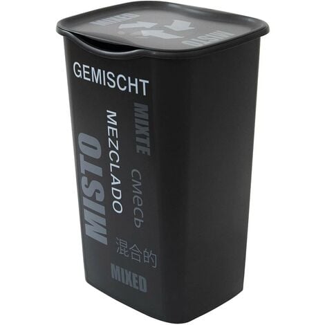 INCA POKER SET CONTENITORI RACCOLTA DIFFERENZIATA CON COPERCHIO 50 LITRI CARTA ,PLASTICA,VETRO E INDIFFERENZIATA