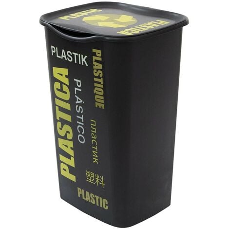 INCA POKER SET CONTENITORI RACCOLTA DIFFERENZIATA CON COPERCHIO 50 LITRI CARTA ,PLASTICA,VETRO E INDIFFERENZIATA
