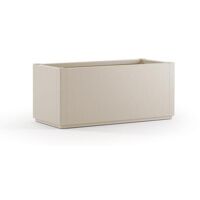 Stefanplast Fioriera Ethica Rettangolare 80 Lt Con Pedana Drenante Gesso